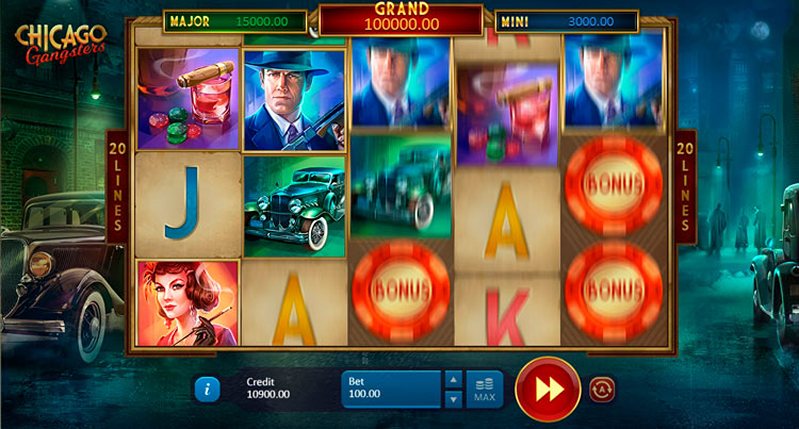 Барабаны слота Chicago Gangsters