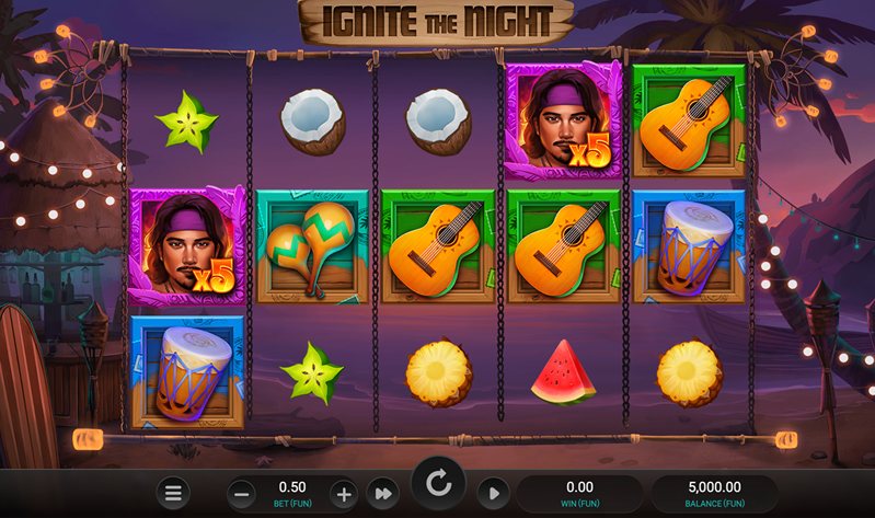 Дизайн слота Ignite the Night