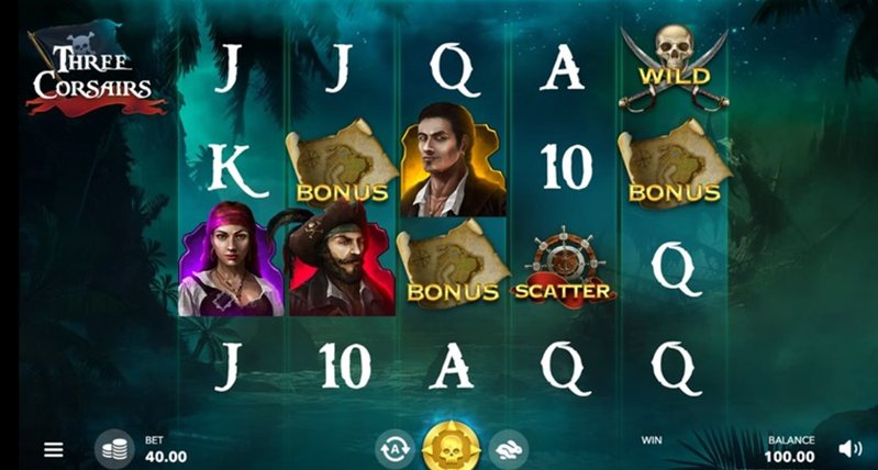Геймплей слота 3 Corsairs