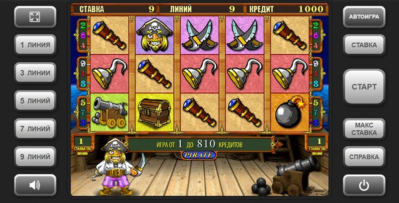 Геймплей слота Pirate