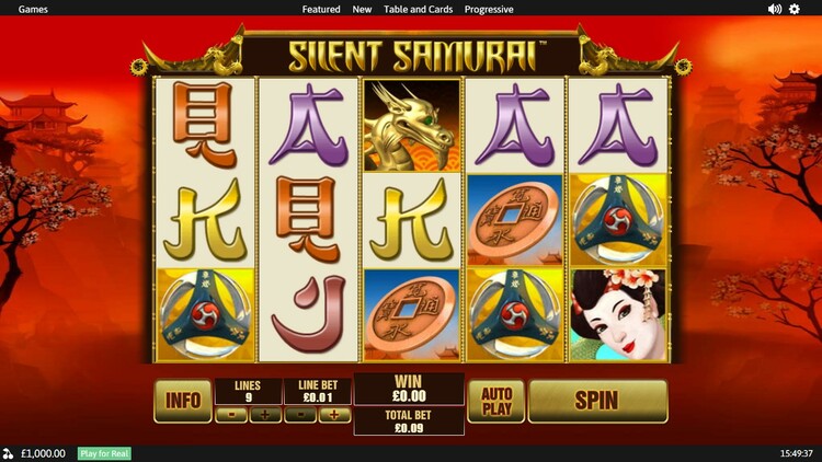 Геймплей слота Silent Samurai