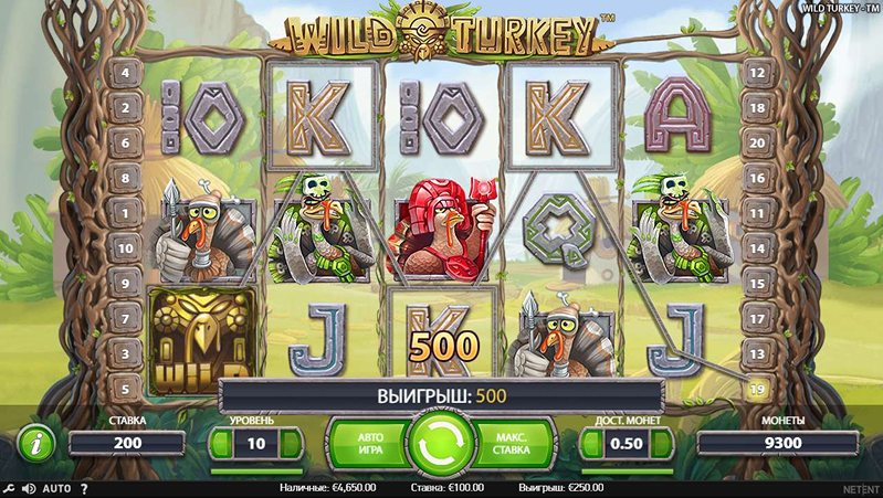 Выигрыш слота Wild Turkey