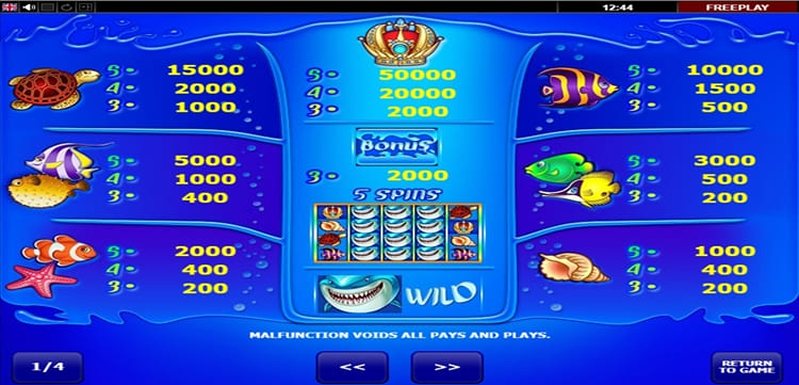 Символы слота Wild Shark