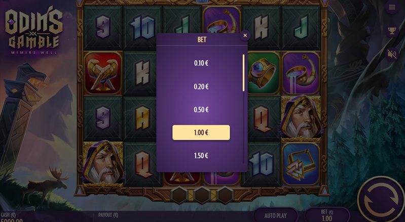 Ставки слота Odin’s Gamble