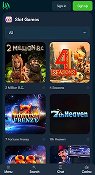 Мобверсия казино Wild io