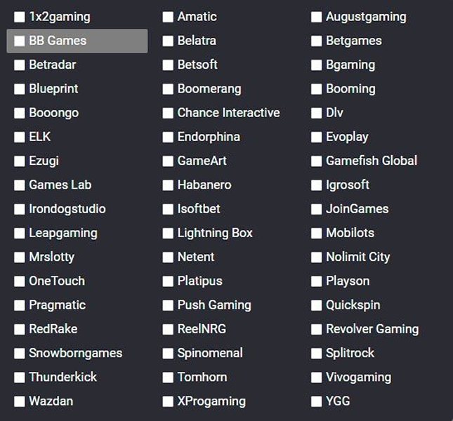 провайдеры казино Winrate