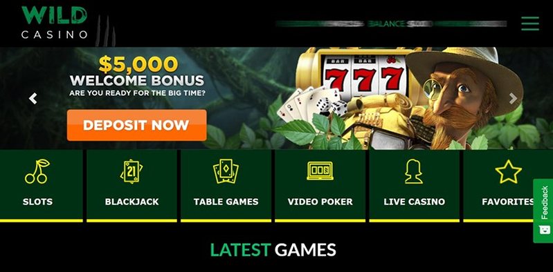 Сайт казино Wild